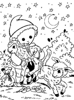 A coloring page of the sandman